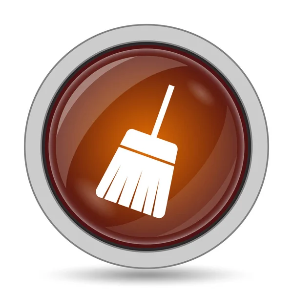 Sweep Icon Orange Website Button White Background — Stock Photo, Image