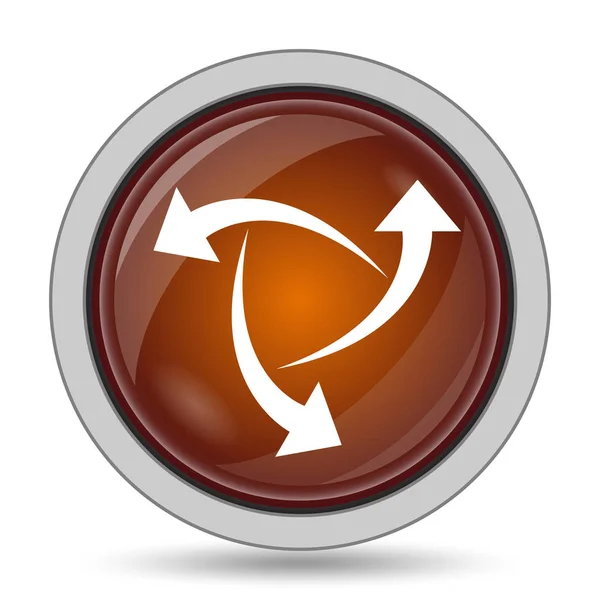 Cambiar Icono Botón Del Sitio Web Naranja Sobre Fondo Blanco — Foto de Stock