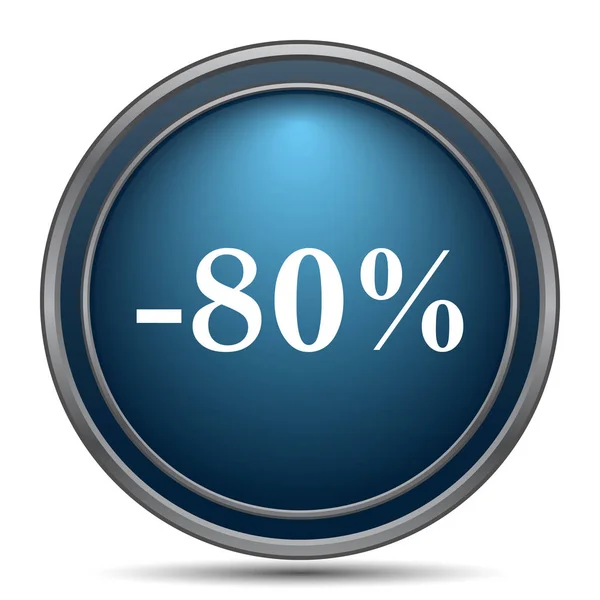 Percent Discount Icon Internet Button White Background — Stock Photo, Image