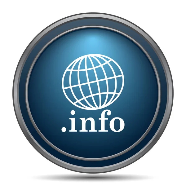 Ícone Info Botão Internet Fundo Branco — Fotografia de Stock