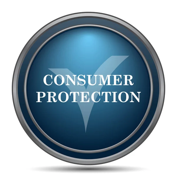 Consumer protection icon. Internet button on white background
