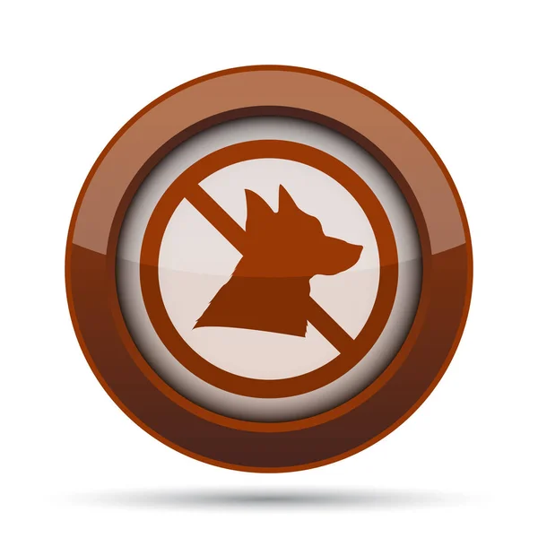 Forbidden Dogs Icon Internet Button White Background — Stock Photo, Image