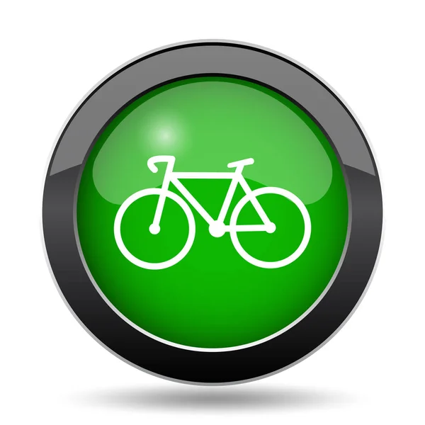 Fahrrad Symbol Grüner Website Knopf Auf Weißem Hintergrund — Stockfoto