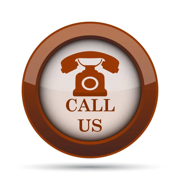 Call us icon. Internet button on white background.