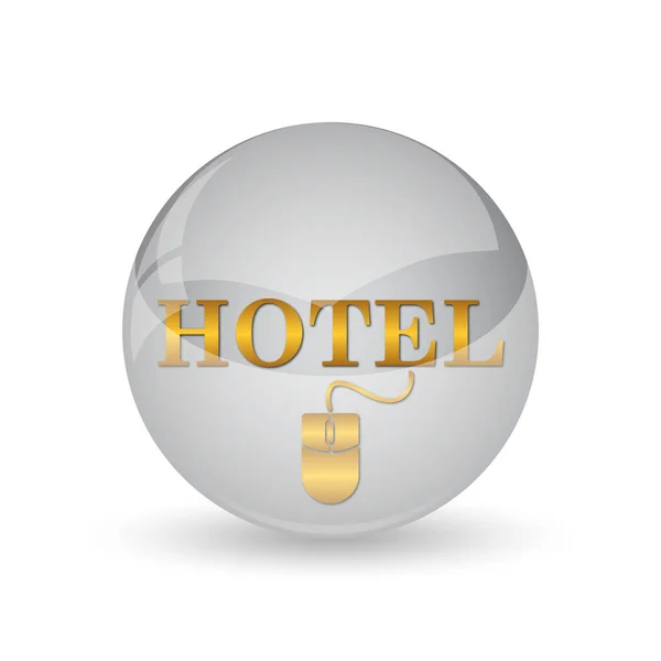 Икона Отеля Кнопка Интернет Белом Фоне — стоковое фото