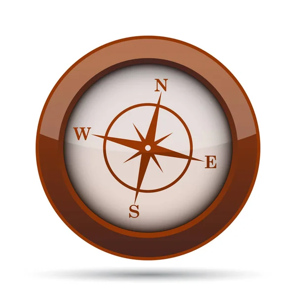 Compass Icon Internet Button White Background — Stock Photo, Image