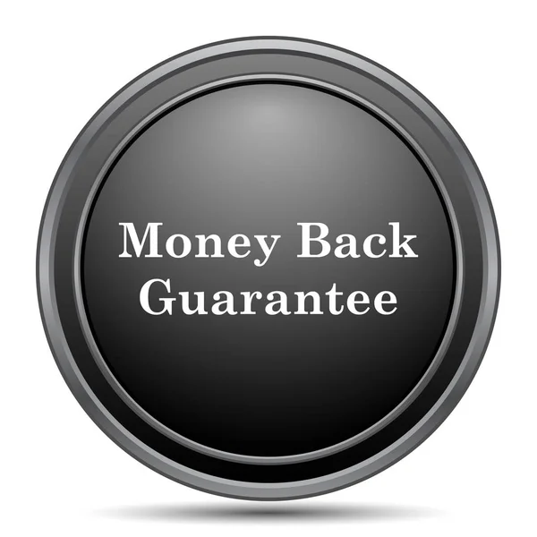 Money Back Guarantee Icon Black Website Button White Background — Stock Photo, Image