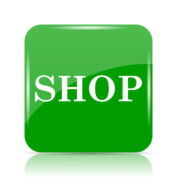 Shop Icon Internet Button White Background — Stock Photo, Image