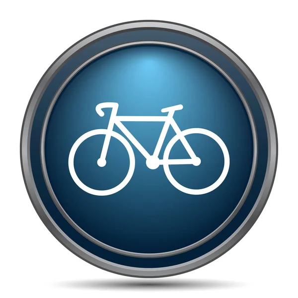 自行车图标 白色背景上的互联网按钮 — 图库照片