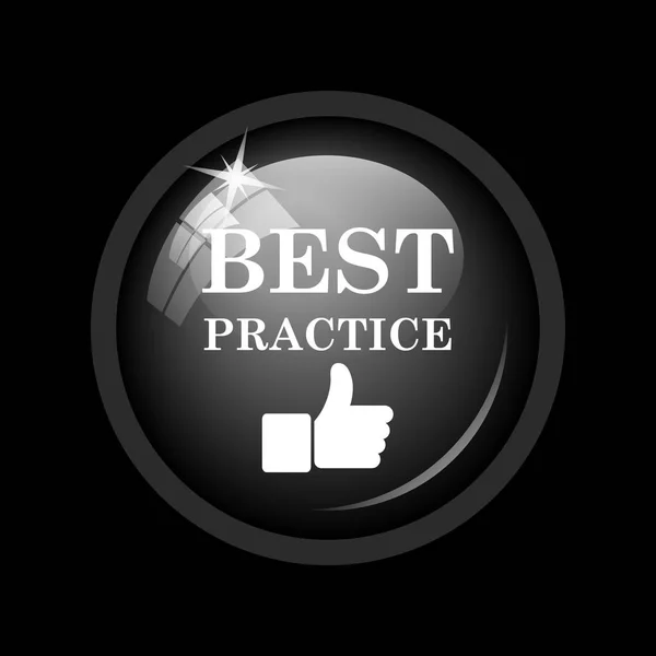 Best Practice Ikone Internet Taste Auf Schwarzem Hintergrund — Stockfoto