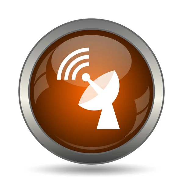 Ikona Sieci Bezprzewodowej Anteny Przycisk Internet Białym Tle — Zdjęcie stockowe