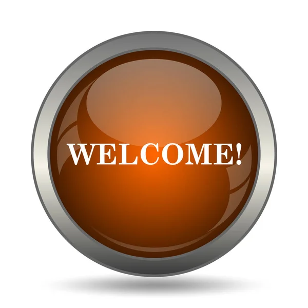 Welcome Icon Internet Button White Background — Stock Photo, Image