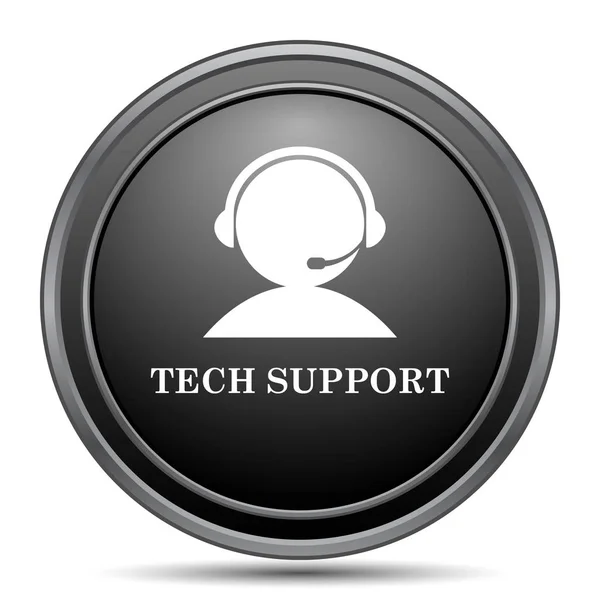 Technickou Podporu Tlačítko Webové Stránky Ikonu Černé Bílém Pozadí — Stock fotografie