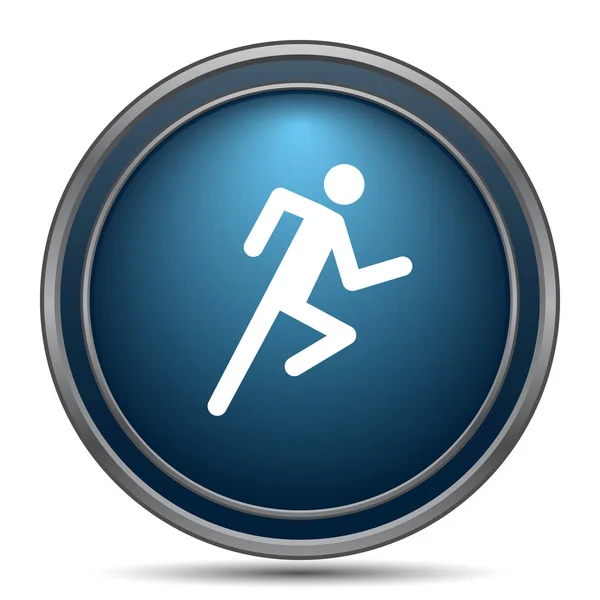 Running Man Ikone Internet Taste Auf Weißem Hintergrund — Stockfoto