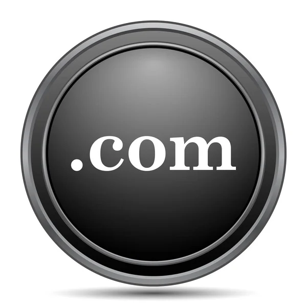 Com Icon Pulsante Del Sito Web Nero Sfondo Bianco — Foto Stock