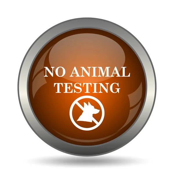 No animal testing icon. Internet button on white background.