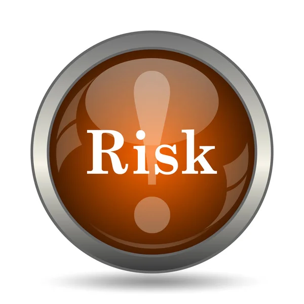 Risk icon. Internet button on white background.