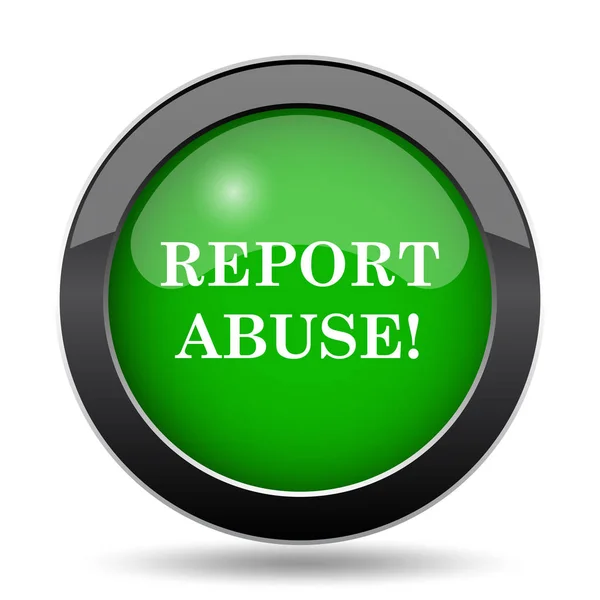 Reportar Icono Abuso Botón Verde Del Sitio Web Sobre Fondo — Foto de Stock
