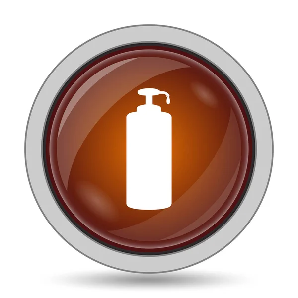 石鹸白い背景のウェブサイトのボタンをアイコン オレンジ — ストック写真