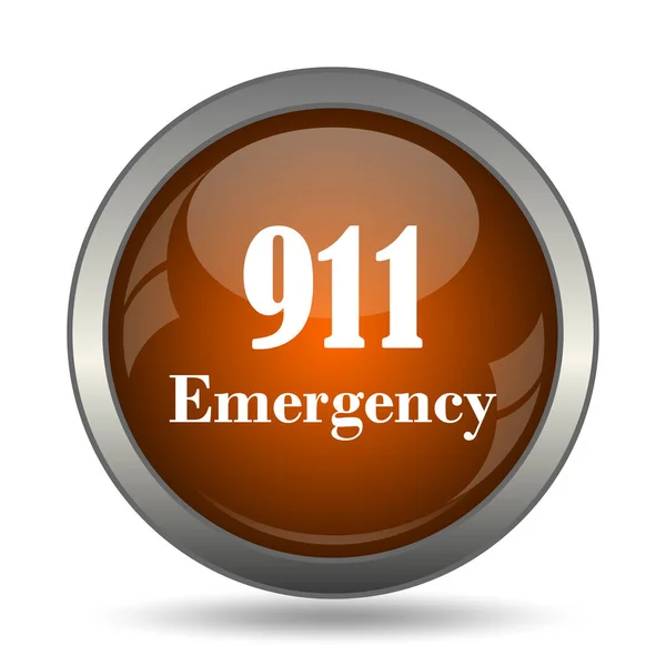 911 Icono Emergencia Botón Internet Sobre Fondo Blanco — Foto de Stock