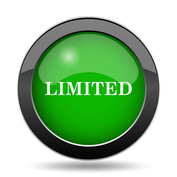 Icono Limitado Botón Verde Del Sitio Web Sobre Fondo Blanco —  Fotos de Stock