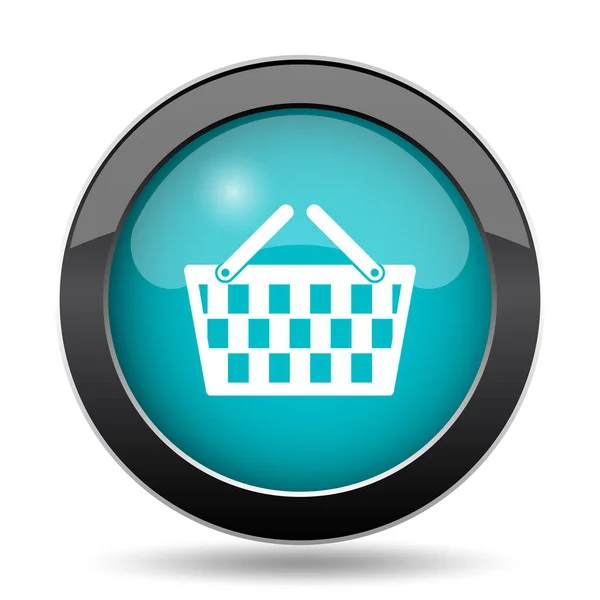 Ikona Koszyka Zakupy Handlowej Przycisk Stronie Internetowej Kosz Białym Tle — Zdjęcie stockowe