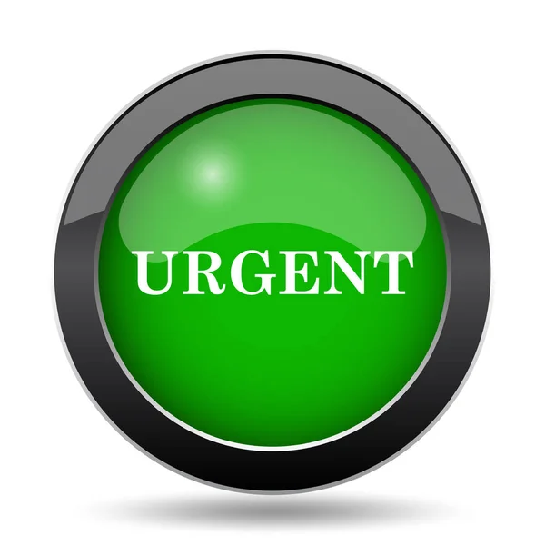 Urgent Icon Green Website Button White Background — Stock Photo, Image