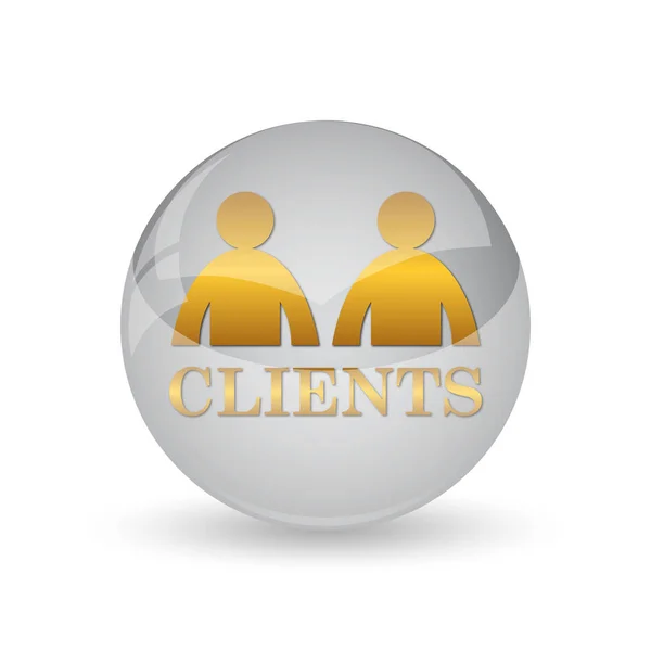 Clients icon. Internet button on white background.