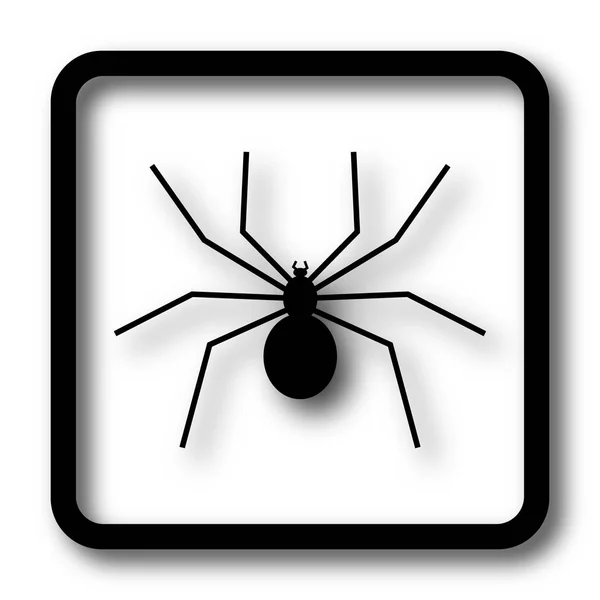 Icono Araña Botón Del Sitio Web Negro Sobre Fondo Blanco —  Fotos de Stock