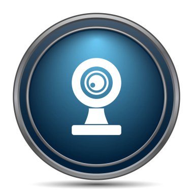 Webcam kutsal kişilerin resmi. Beyaz arka plan üzerinde Internet düğmesi