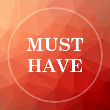 Simge olması gerekir. Web sitesi düğmesini kırmızı düşük poli arka plan üzerinde olması gerekir