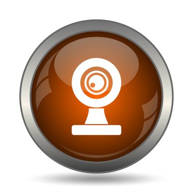 Webcam kutsal kişilerin resmi. Beyaz arka plan üzerinde Internet düğmesi.