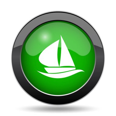 Yelkenli yeşil kutsal kişilerin resmi web sitesi düğme beyaz arka plan üzerinde