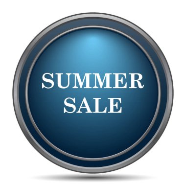 Yaz satış simgesi. Beyaz arka plan üzerinde Internet düğmesi