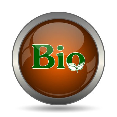 Biyo simgesi. Beyaz arka plan üzerinde Internet düğmesi.