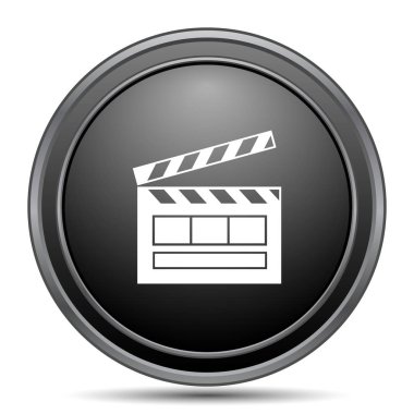 Film siyah kutsal kişilerin resmi web sitesi düğme beyaz arka plan üzerinde