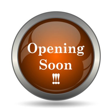 Yakında simge açılıyor. Beyaz arka plan üzerinde Internet düğmesi.