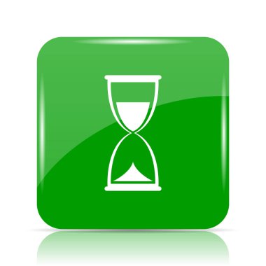 Kum saati simgesi. Beyaz arka plan üzerinde Internet düğmesi