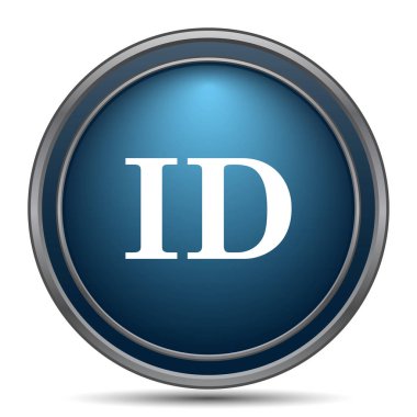 ID simgesi. Beyaz arka plan üzerinde Internet düğmesi