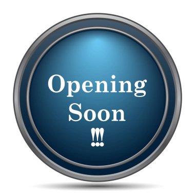 Yakında simge açılıyor. Beyaz arka plan üzerinde Internet düğmesi