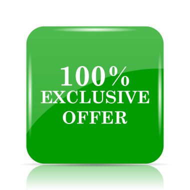 % 100 özel teklif simgesi. Beyaz arka plan üzerinde Internet düğmesi