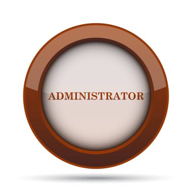 Yönetici simgesi. Beyaz arka plan üzerinde Internet düğmesi.