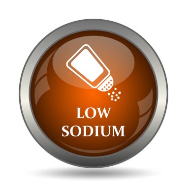 Düşük sodyum simgesi. Beyaz arka plan üzerinde Internet düğmesi.