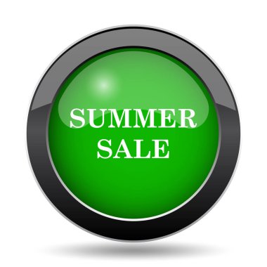 Yaz Satılık Yeşil kutsal kişilerin resmi web sitesi düğme beyaz arka plan üzerinde