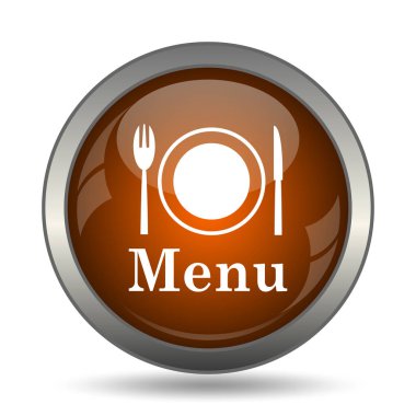 Menü simgesini. Beyaz arka plan üzerinde Internet düğmesi.