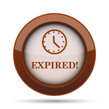 Süresi dolan simgesi. Beyaz arka plan üzerinde Internet düğmesi.