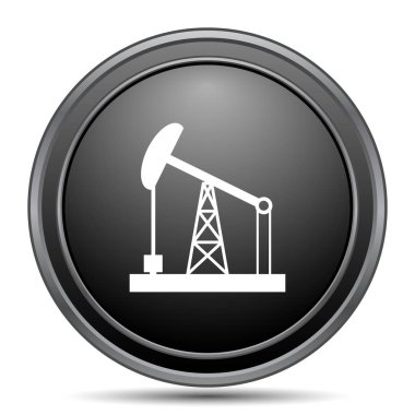 Petrol pompa siyah kutsal kişilerin resmi web sitesi düğme beyaz arka plan üzerinde