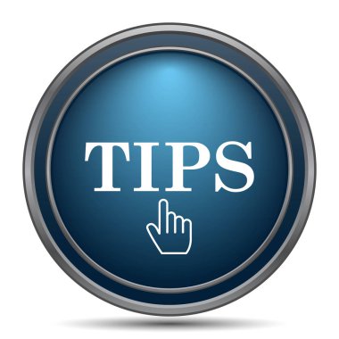 İpuçları simgesi. Beyaz arka plan üzerinde Internet düğmesi