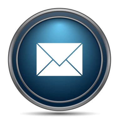 E-posta simgesi. Beyaz arka plan üzerinde Internet düğmesi