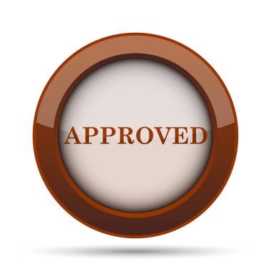 Onaylanmış simgesi. Beyaz arka plan üzerinde Internet düğmesi.